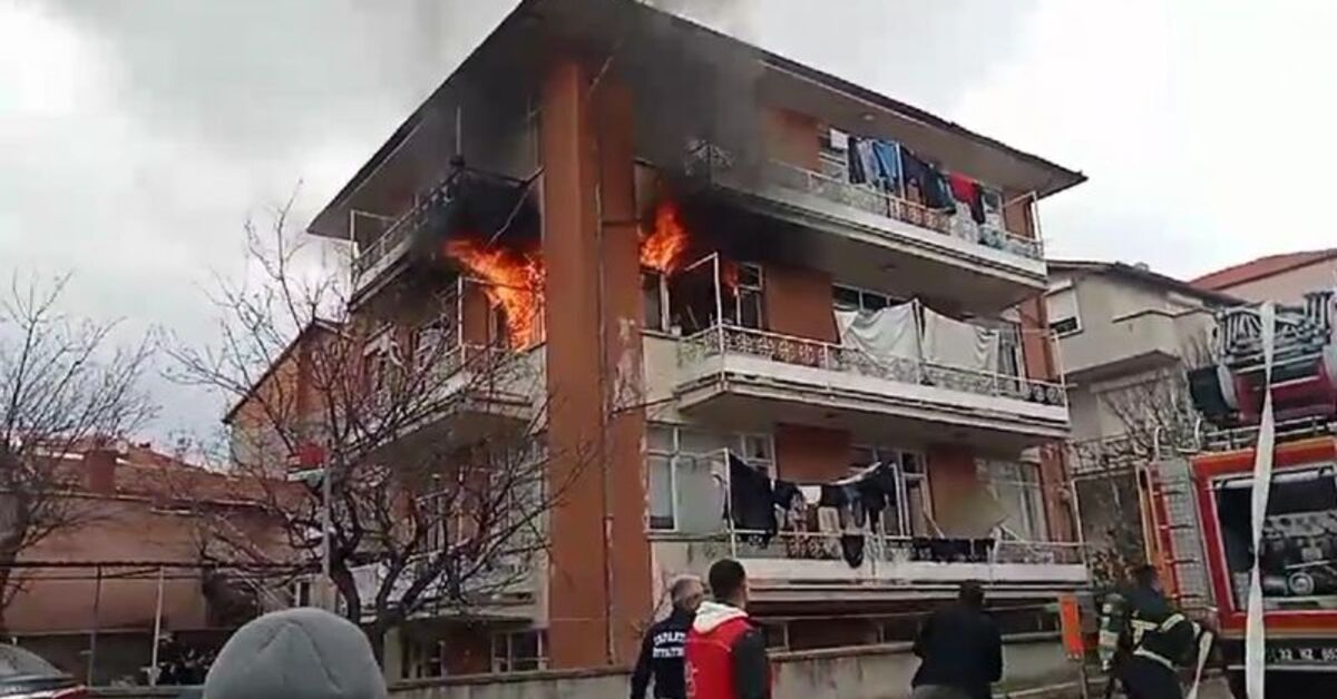 Çocuğu varken evi ateşe verdi!
